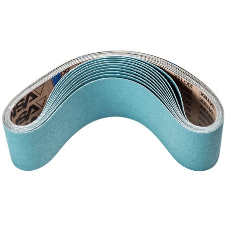 Pferd Coated Belt, Zirc, 4"x36", 80 Grit, Coated, 4" W, 36" L, 80 Grit, Zirconia Alumina 49883